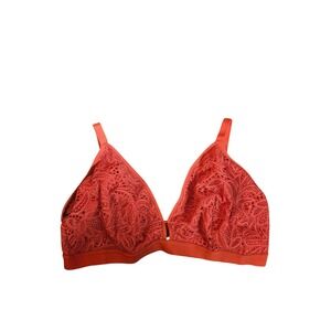 All.You.‎ LIVELY Lace Plunge Bra Bralette Coral Orange Size 3
